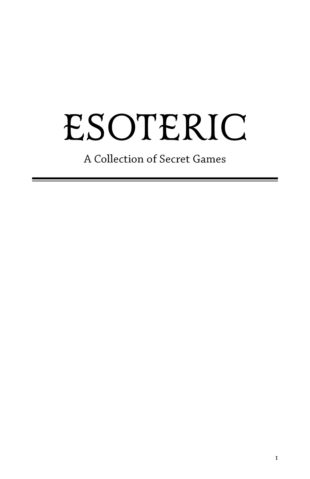 Esoteric | E | RPG po angielsku