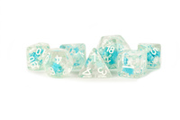 Śnieżnopłatkowe kości 16 mm - Snowflake Dice 16mm Resin Poly Dice Set