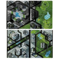 Battletech Battlemat Cities Central Park & Shopping District