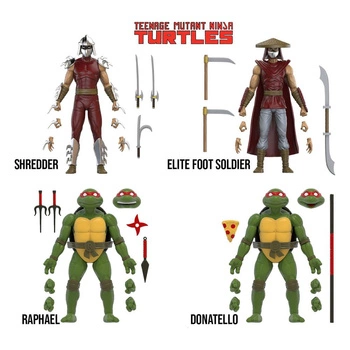 Teenage Mutant Ninja Turtles BST AXN Action Figure 4-Pack Mirage Comics Shredder & Turtles Exclusive 13 cm