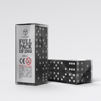 Full Pack of D6s Black & White (20)