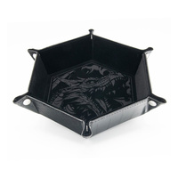 CritStones Folding Dice Tray Dragon Skin Edition Black