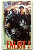 Fallout Metal Sign Enlist