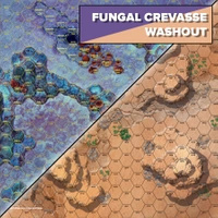 Battletech Battlemat: Alien Worlds Fungal Crevass / Washout