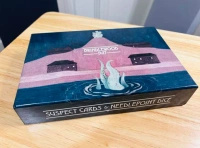 Brindlewood Bay Suspect Cards and Needlepoint Dice