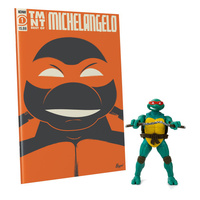 [PRZEDSPRZEDAŻ] Teenage Mutant Ninja Turtles BST AXN x IDW Action Figure & Comic Book Michelangelo Exclusive 13 cm